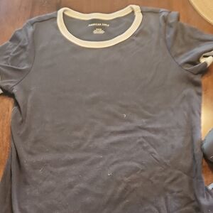 American Eagle Outfitters Grey Tee with Gray Accents
